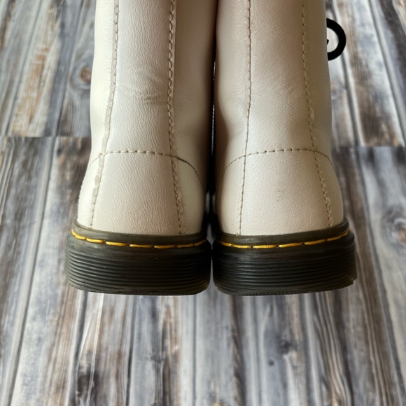 Dr.Martens Kids' Zavala White Combat Lace Up Boot - Picture 5 of 10